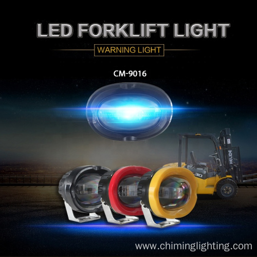 blue and red forklift indicator lights